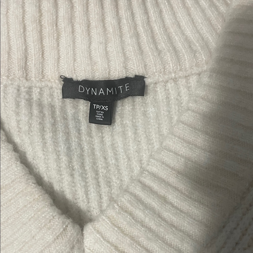 Dynamite Cream Ribbed Knit Top - Picture 2 of 3